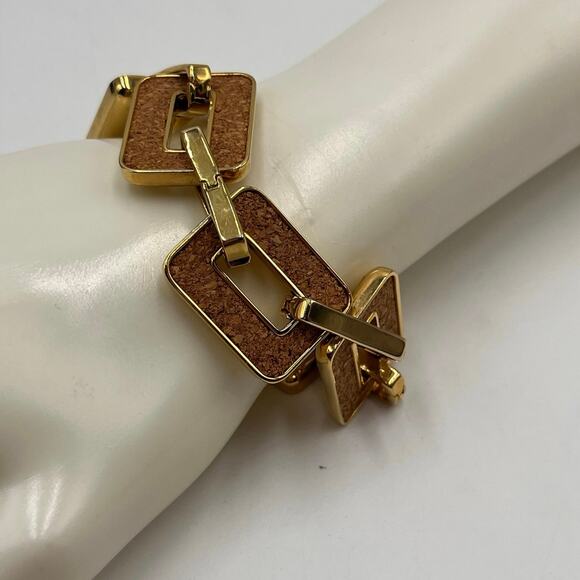 Kate Spade New York Cork City Gold Tone Link Reversible Bracelet - Picture 1 of 12